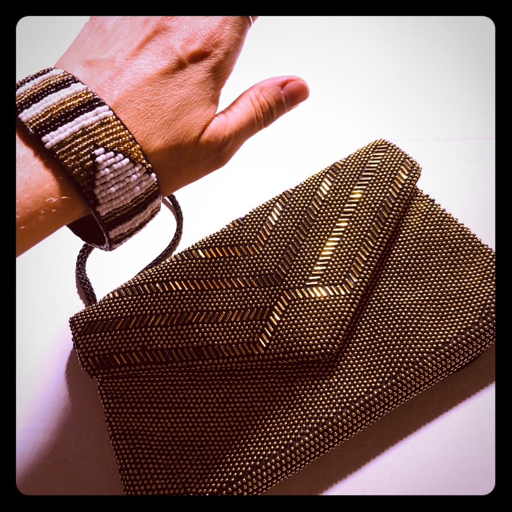 80’s Vintage beaded purse & matching bracelet 💕